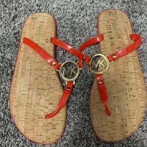 Michael kors jelly cork sandals size 8